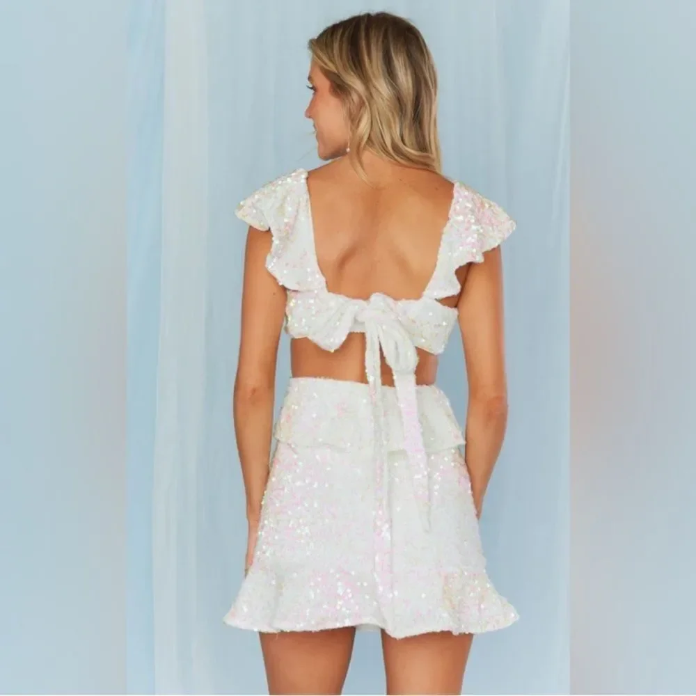 Show Me Your MuMu | Zoey Iridescent Sequin Mini Dress size Medium-D5 - Picture 4 of 7